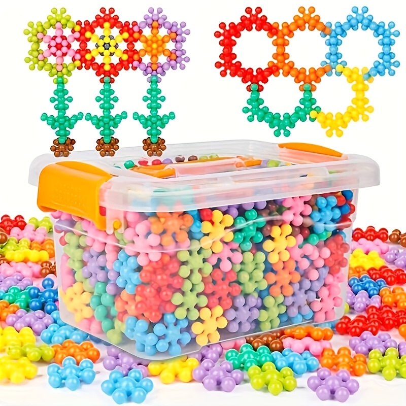 3D Flower Building Block Set, 126pcs Educational Toy Gift